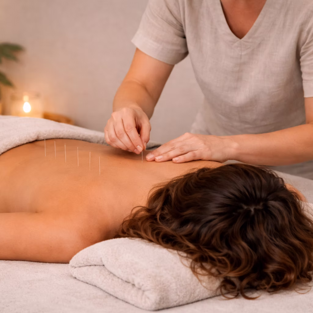 Person experiencing back pain